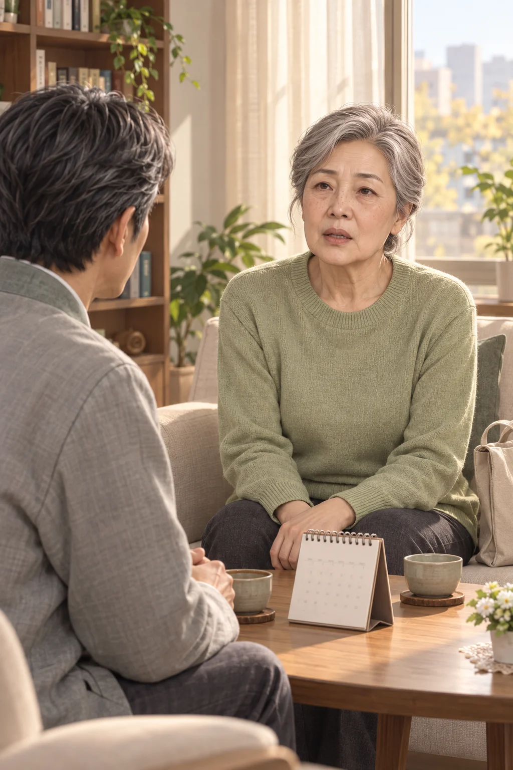 아직 못한 말 — 미정이 달력에서 손을 떼고 온유 선생을 바라본다.