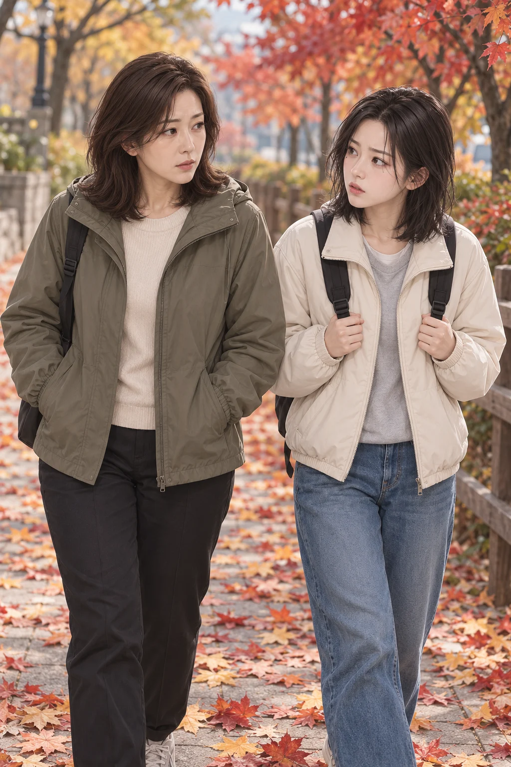 걱정이 먼저 — 서진이 발표가 걱정된다고 말하고, 민아가 그 말에 답한다.