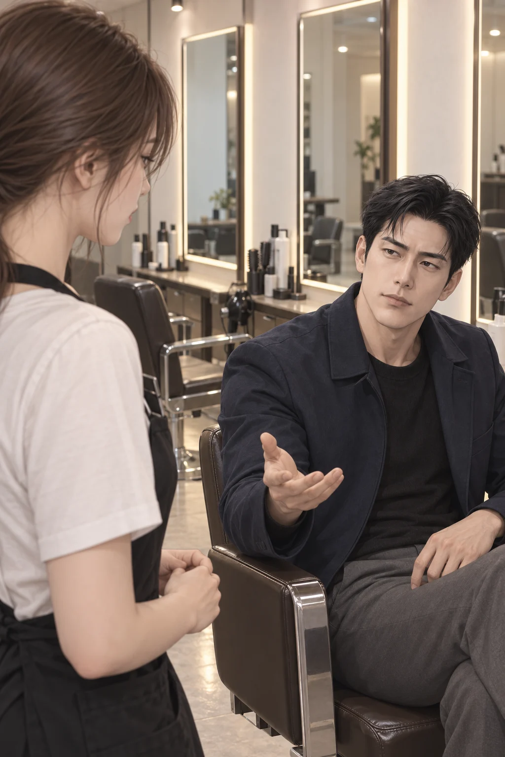 한 번 더 — 손님이 거절을 들은 뒤 다른 연락 수단을 달라고 요구한다.