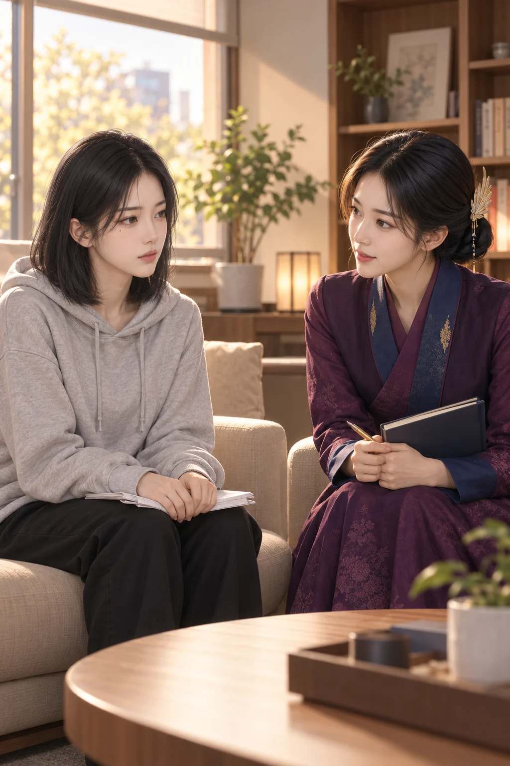 — 새벽 학사가 하린에게 오늘을 어떤 날로 부르는지 묻고, 하린이 대답합니다.