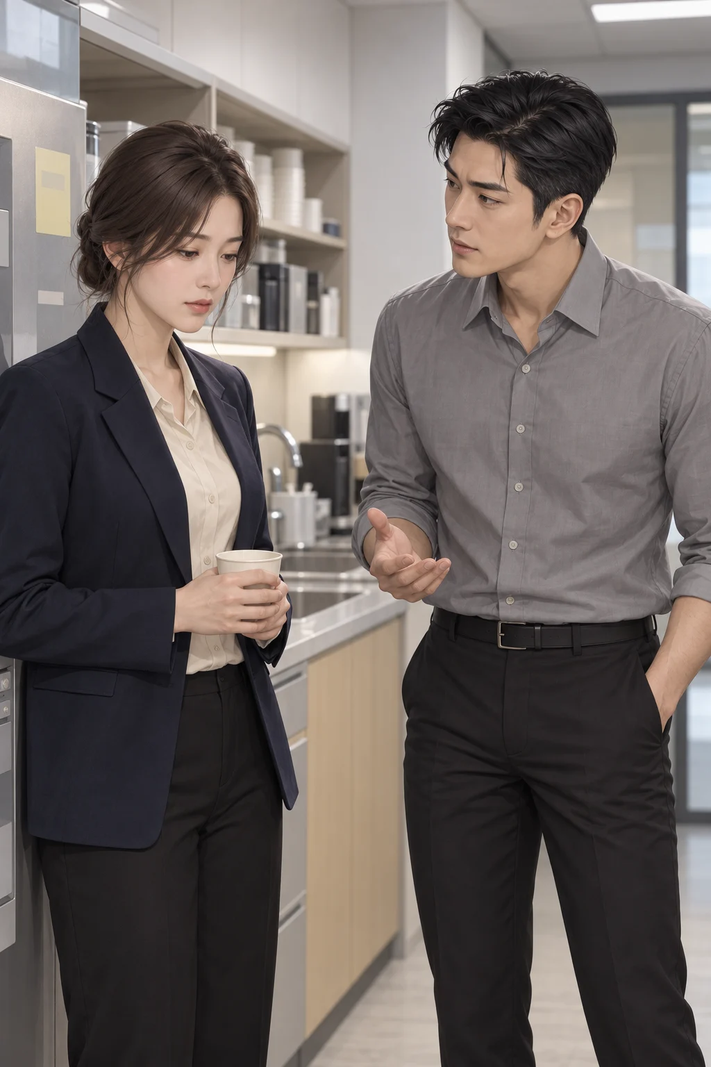 — 민규가 서연에게 새 업무에 지금까지의 경험을 보태 보자고 말한다.