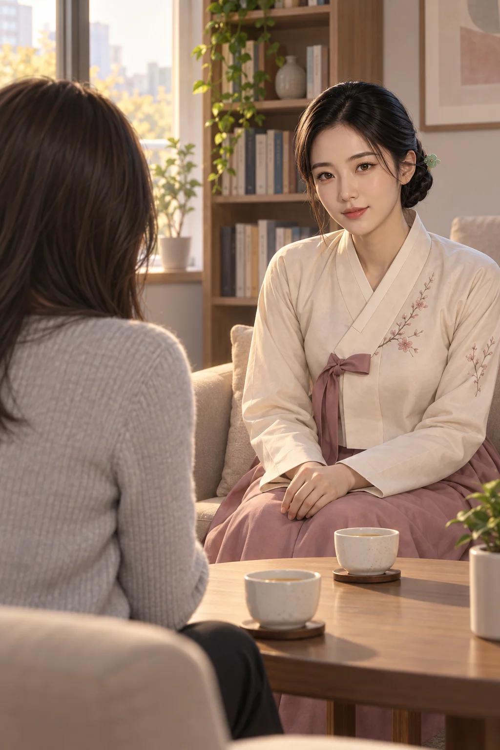 A Conversation About Speaking Up — In the counseling room, Sujin says she doesn’t want to hear her friend gossip. Yeonhwa listens.